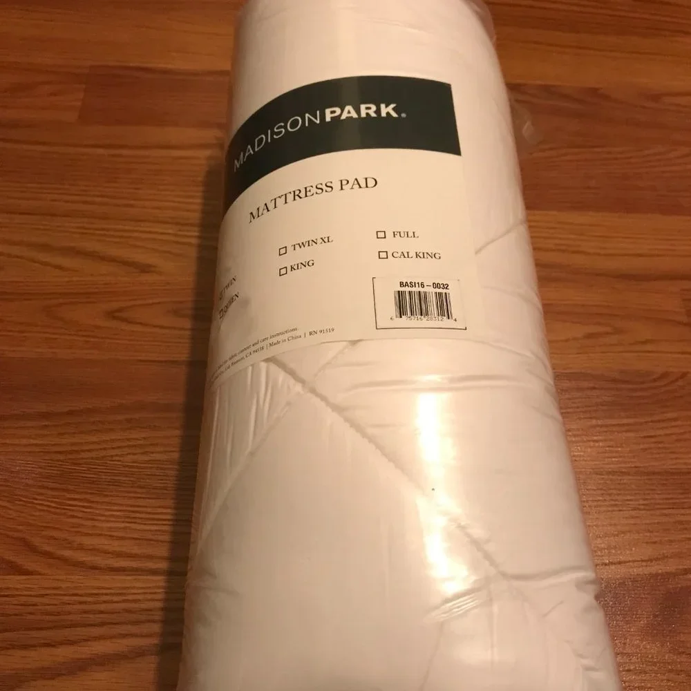 New NWT Madison Park Quiet Nights Twin Waterproof Cotton Mattress Pad